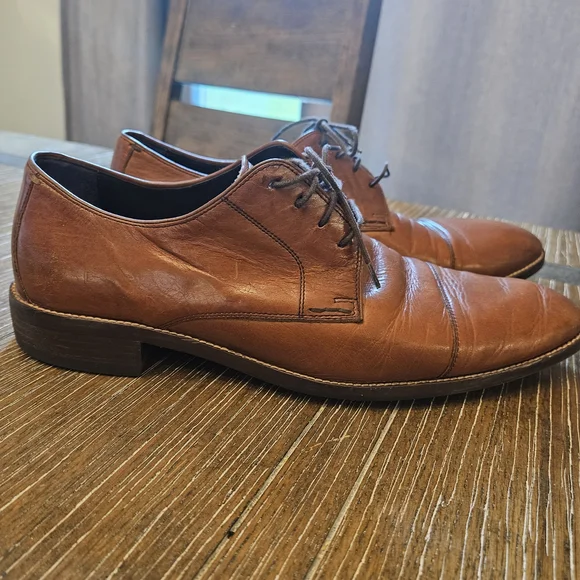 Cole Haan Men's Tan Leather Oxfords - Picture 2 of 2